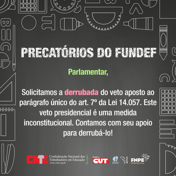 cnte derrubada vetos precatoriosParlamentar Quadrado