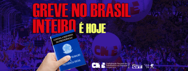 cnte greve nacional E HOJE facebook capa