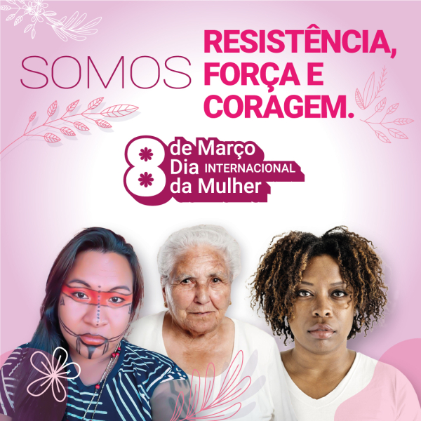 dia internacional da mulher post quadrado sem logos