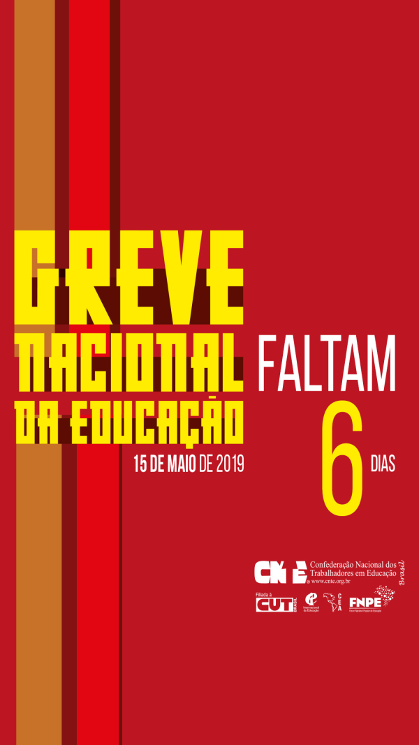 greve geral 15 de maio post stories 6dias