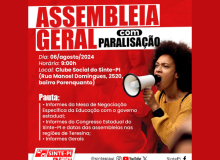 [PI] SINTE-PI convoca categoria para Assembleia Geral dia 06 de Agosto