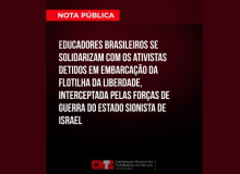 Educadores se solidarizam com ativistas detidos por Israel na Flotilha da Liberdade