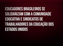 Todo apoio à comunidade educativa e sindicatos de trabalhadores da educação dos EUA