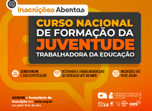Abertas as inscrições para curso de formação de jovens trabalhadores/as da educação